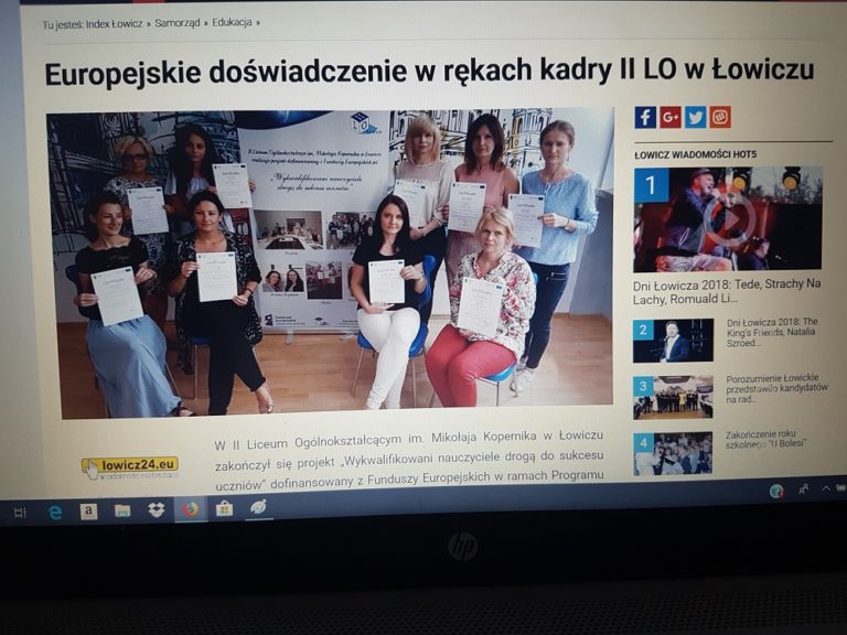 Podsumowanie projektu mobilności w mediach
