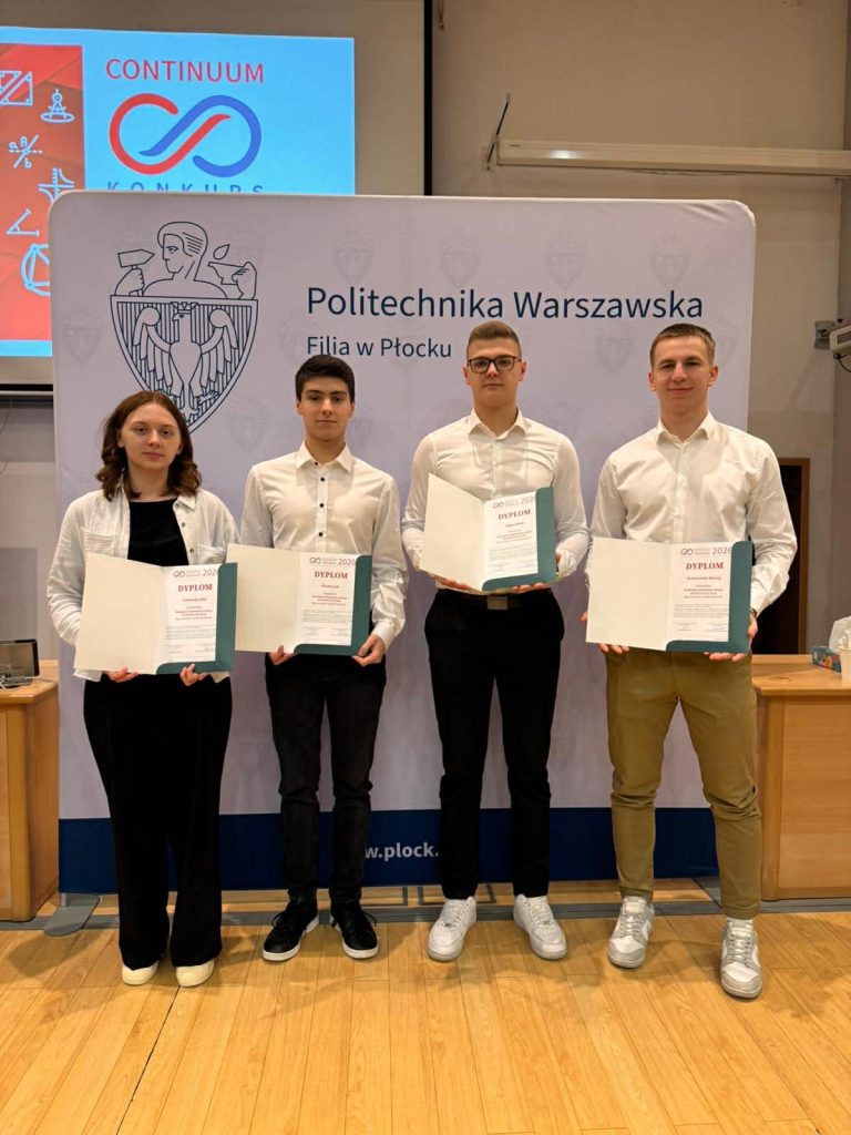 Sukces naszych maturzystów w Konkursie Matematycznym CONTINUUM 2026